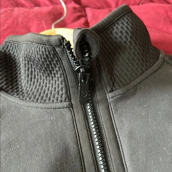 lululemon athletica mixed fabric half zip pullover large black - Picture 12 of 15